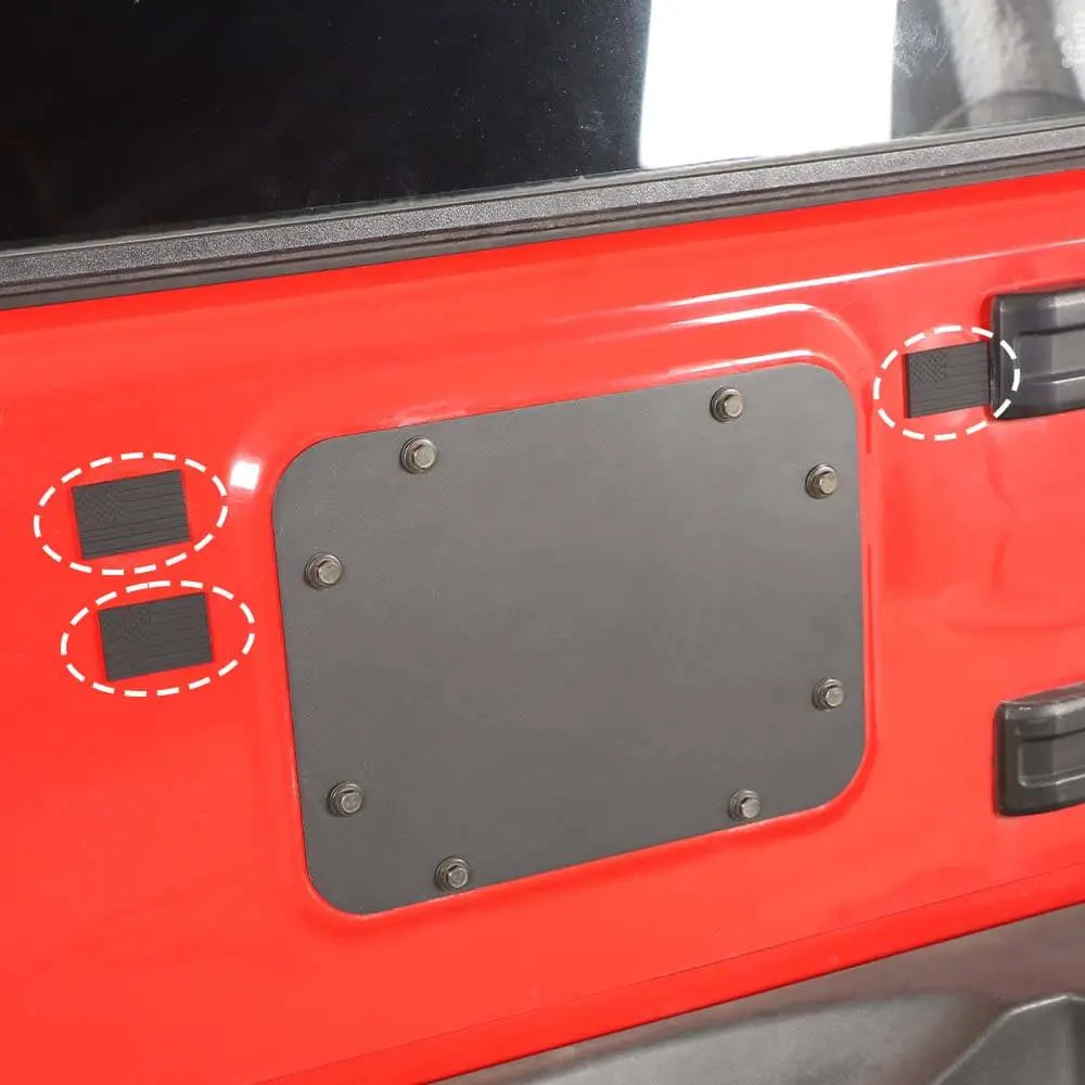 For 2007-2018 Jeep Wrangler JK 3PCS American Flag Tailgate Rubber Seal Plug Black Decor