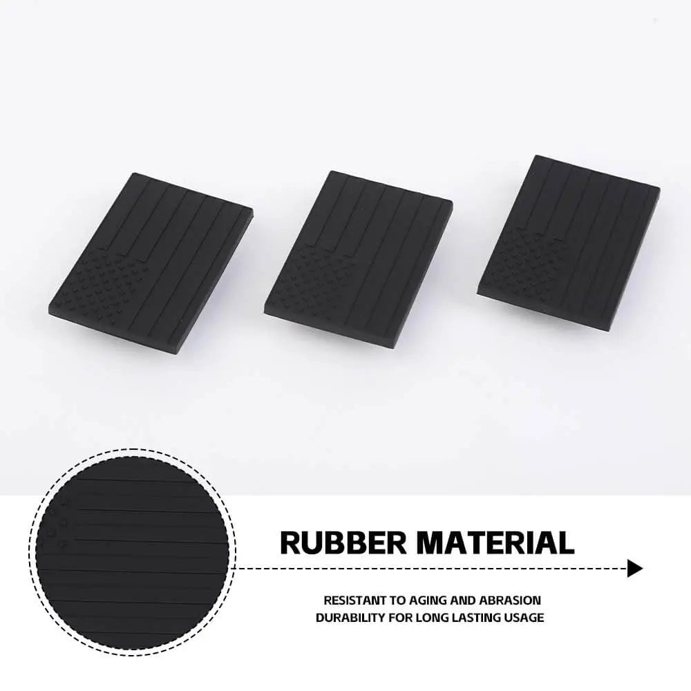 For 2007-2018 Jeep Wrangler JK 3PCS American Flag Tailgate Rubber Seal Plug Black Decor