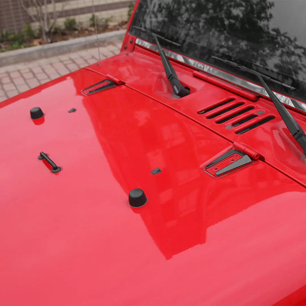 For 2007-2018 Jeep Wrangler JK 4 Door Hood Hinge & Door Hinge Trim Cover Trim Kit（10 pcs）
