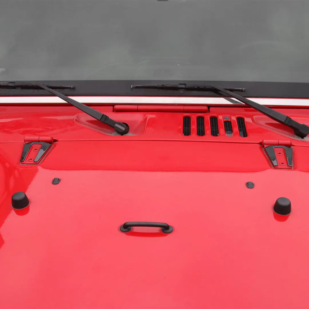 For 2007-2018 Jeep Wrangler JK 4 Door Hood Hinge & Door Hinge Trim Cover Trim Kit（10 pcs）