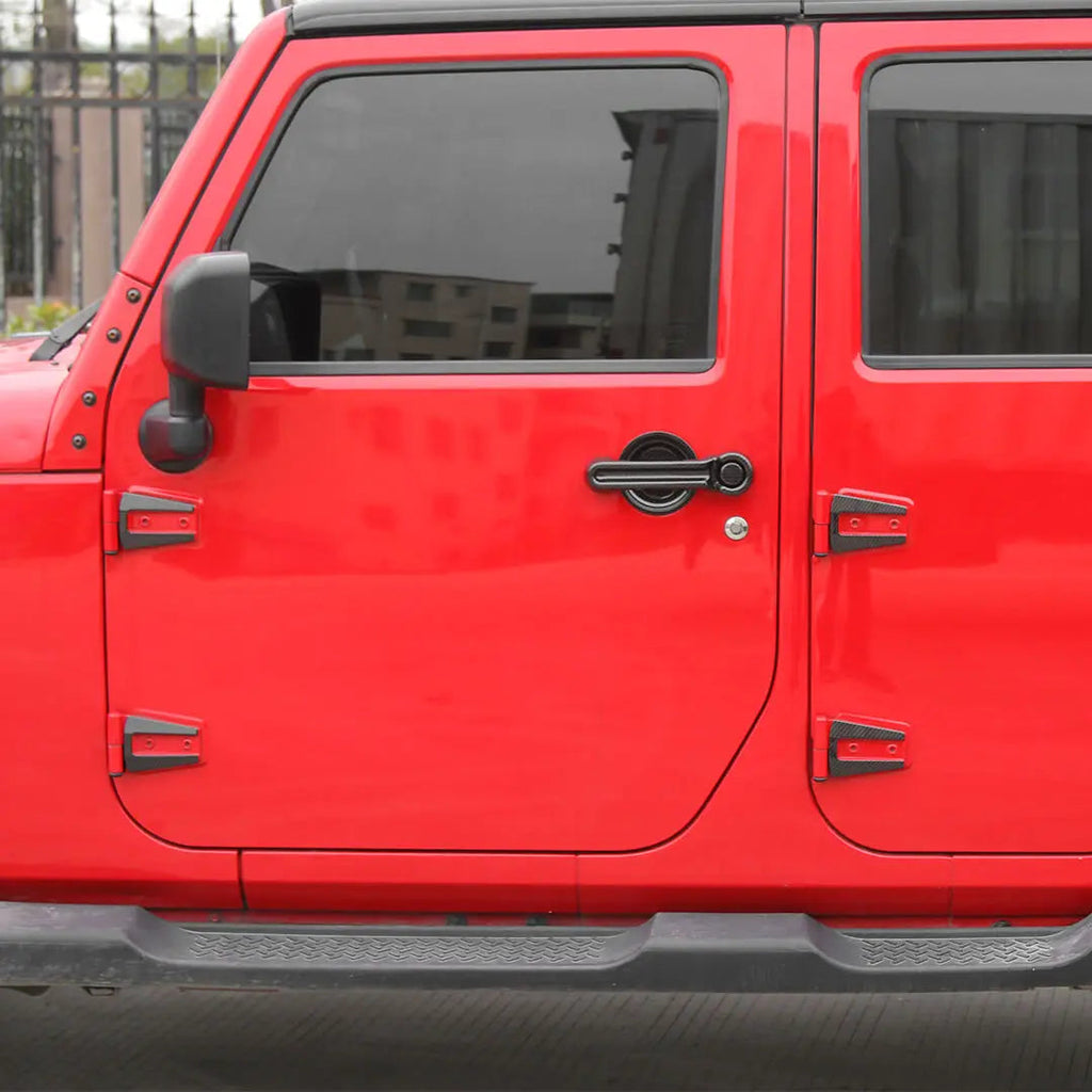 For 2007-2018 Jeep Wrangler JK 4 Door Hood Hinge & Door Hinge Trim Cover Trim Kit（10 pcs）