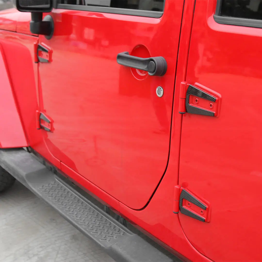 For 2007-2018 Jeep Wrangler JK 4 Door Hood Hinge & Door Hinge Trim Cover Trim Kit（10 pcs）