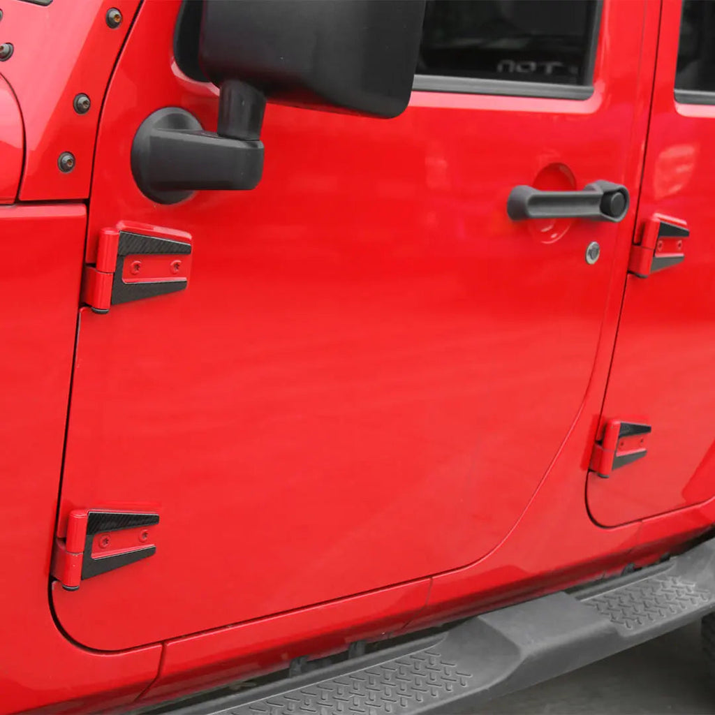 For 2007-2018 Jeep Wrangler JK 4 Door Hood Hinge & Door Hinge Trim Cover Trim Kit（10 pcs）