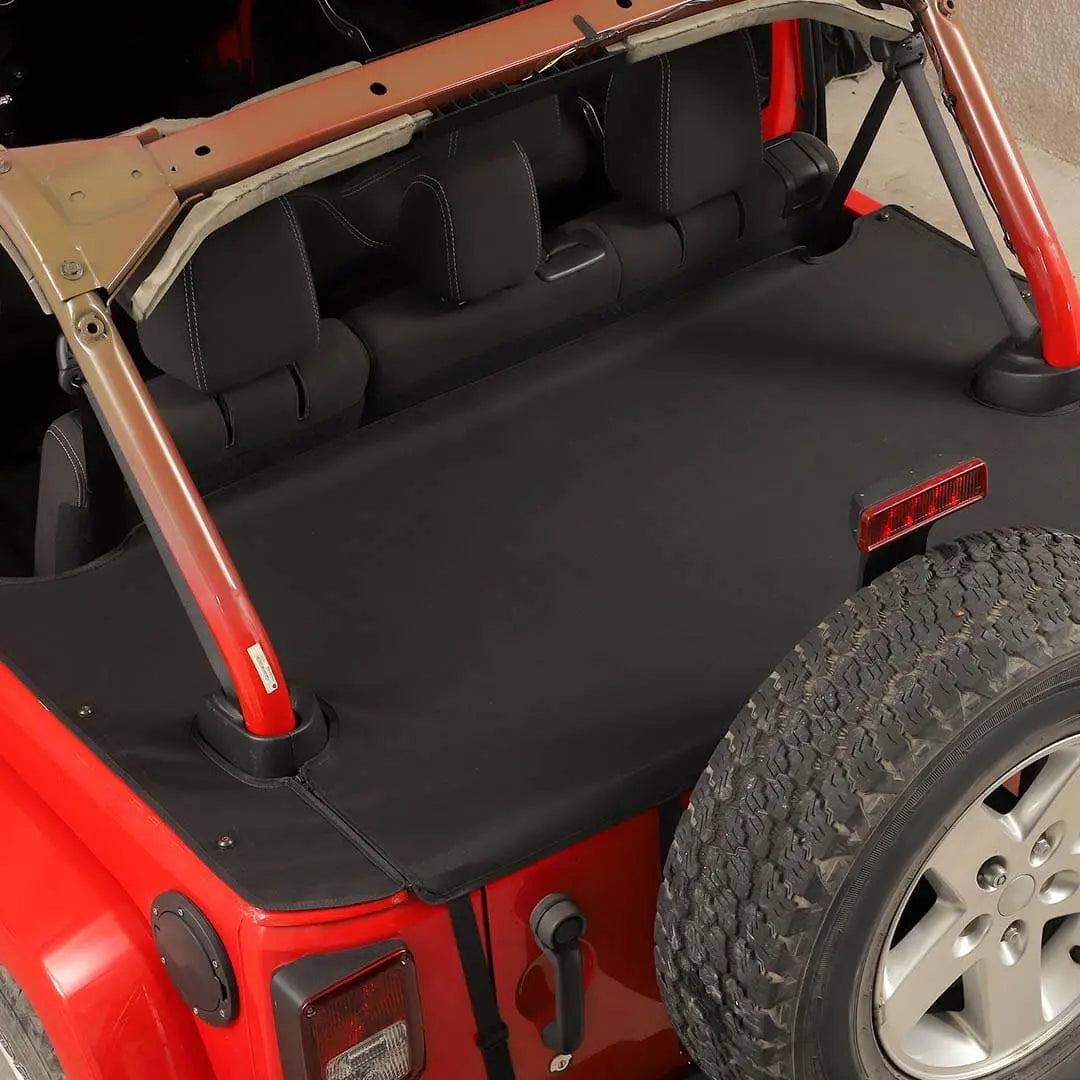 For 2007-2018 Jeep Wrangler JK 4-Door Rear Cargo Cover Privacy Shade Trunk Luggage Cover Waterproof