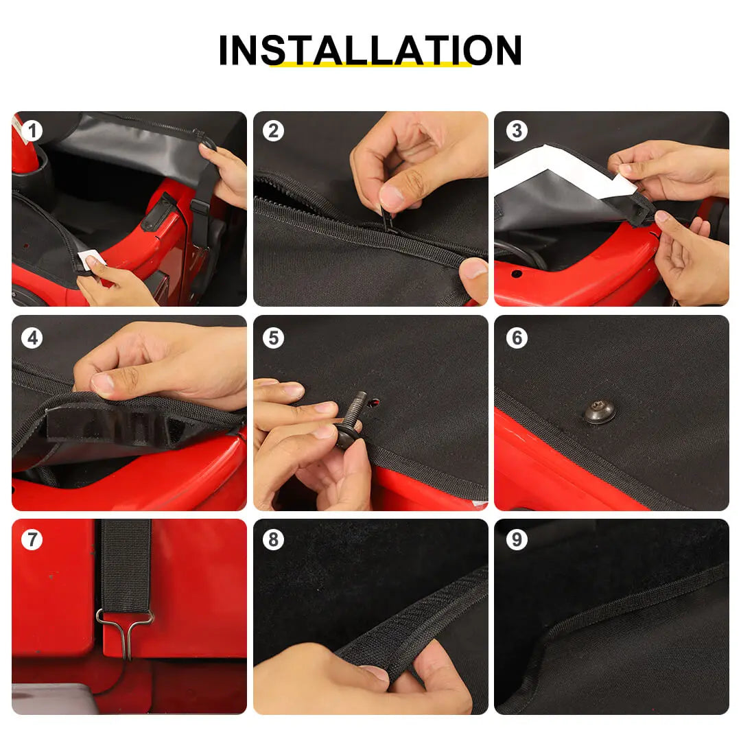 For 2007-2018 Jeep Wrangler JK 4-Door Rear Cargo Cover Privacy Shade Trunk Luggage Cover Waterproof