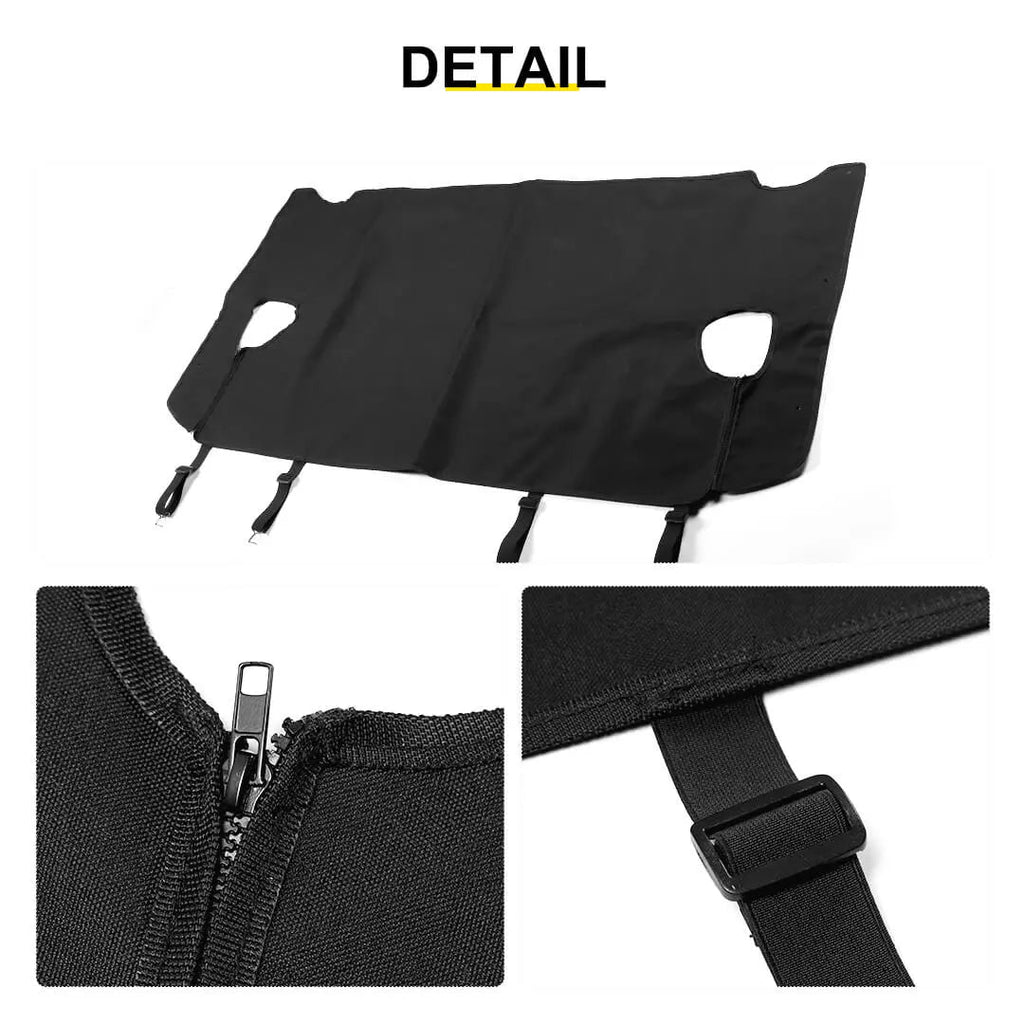 For 2007-2018 Jeep Wrangler JK 4-Door Rear Cargo Cover Privacy Shade Trunk Luggage Cover Waterproof