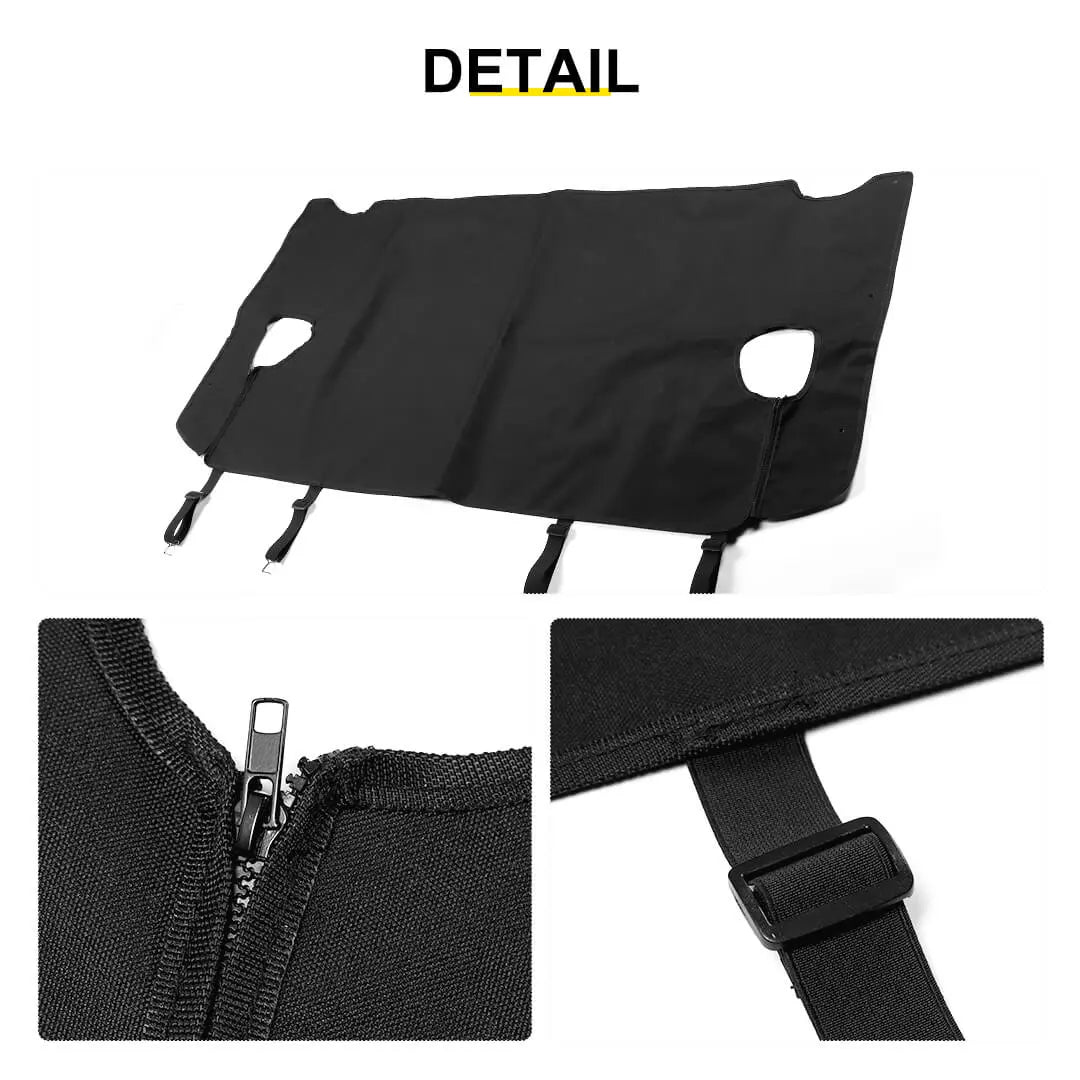 For 2007-2018 Jeep Wrangler JK 4-Door Rear Cargo Cover Privacy Shade Trunk Luggage Cover Waterproof