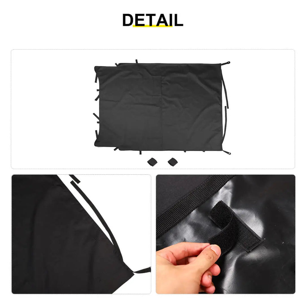 For 2007-2018 Jeep Wrangler JK 4 Door Sunshade Soft Top Sunbonnet Nylon Fabric