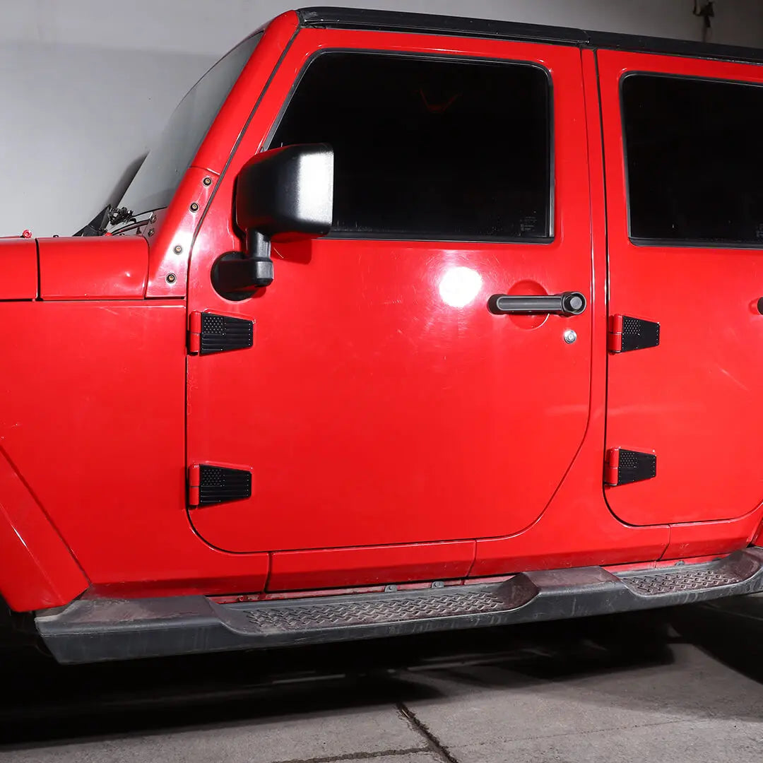 For 2007-2018 Jeep Wrangler JK 4-Door US Flag Door Hinge Cover Trim（8 pcs）