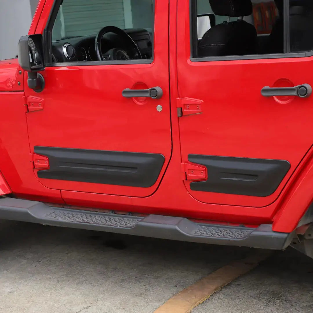 For 2007-2018 Jeep Wrangler JK 4-Door Version Car Door Anti Scratch Protective Panel Cover (4 pcs)