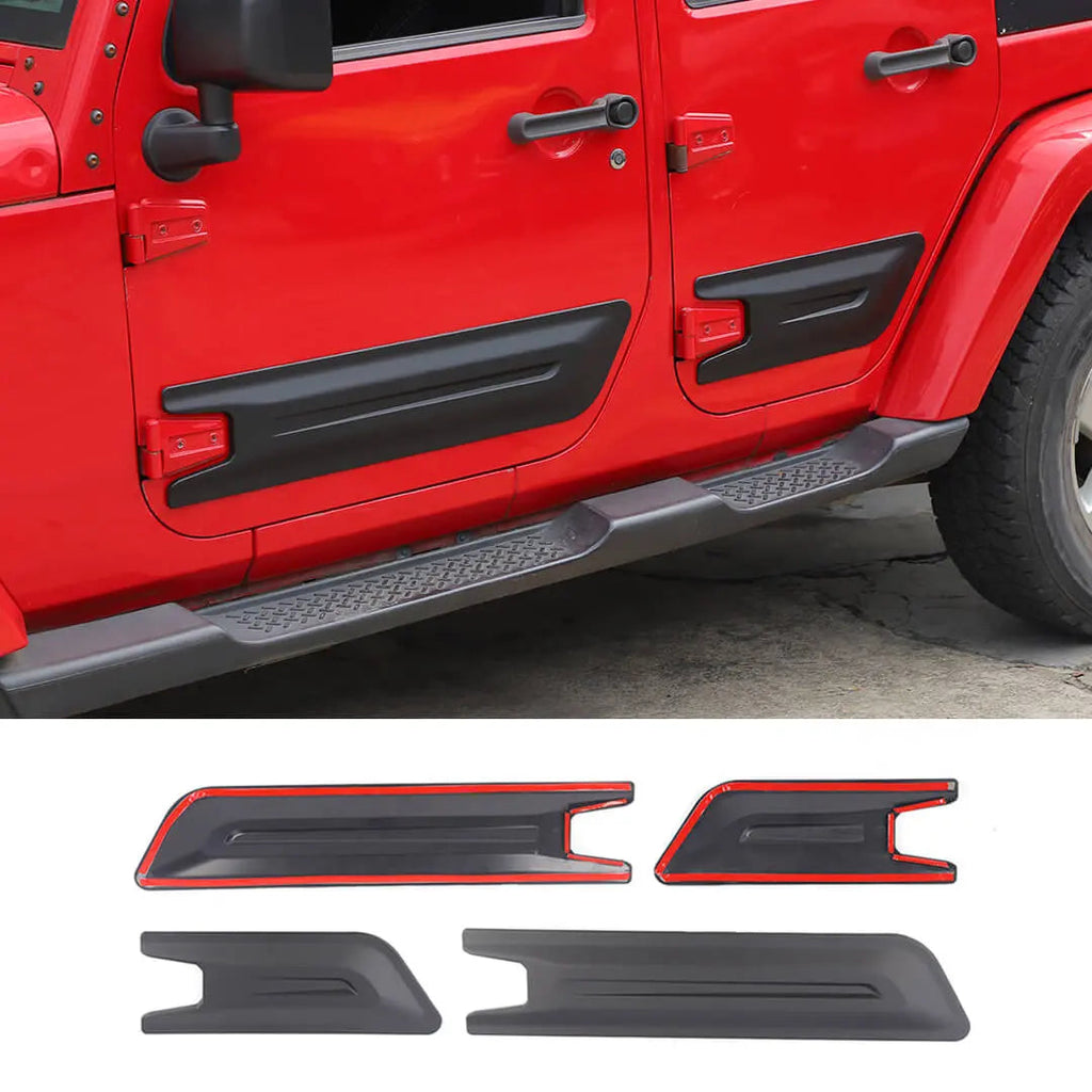 For 2007-2018 Jeep Wrangler JK 4-Door Version Car Door Anti Scratch Protective Panel Cover (4 pcs)