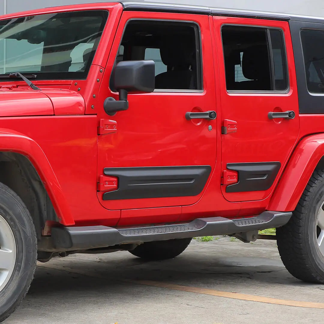 For 2007-2018 Jeep Wrangler JK 4-Door Version Car Door Anti Scratch Protective Panel Cover (4 pcs)