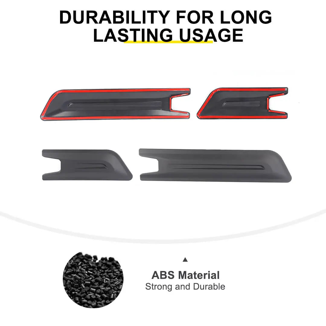 For 2007-2018 Jeep Wrangler JK 4-Door Version Car Door Anti Scratch Protective Panel Cover (4 pcs)