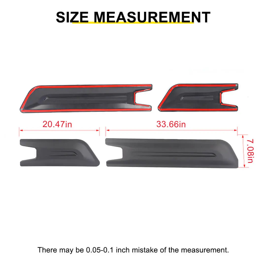 For 2007-2018 Jeep Wrangler JK 4-Door Version Car Door Anti Scratch Protective Panel Cover (4 pcs)