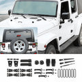 For 2007-2018 Jeep Wrangler JK 4-Door Version Full Set Exterior Decoration Hinges Trims Cover Kit (31 pcs)