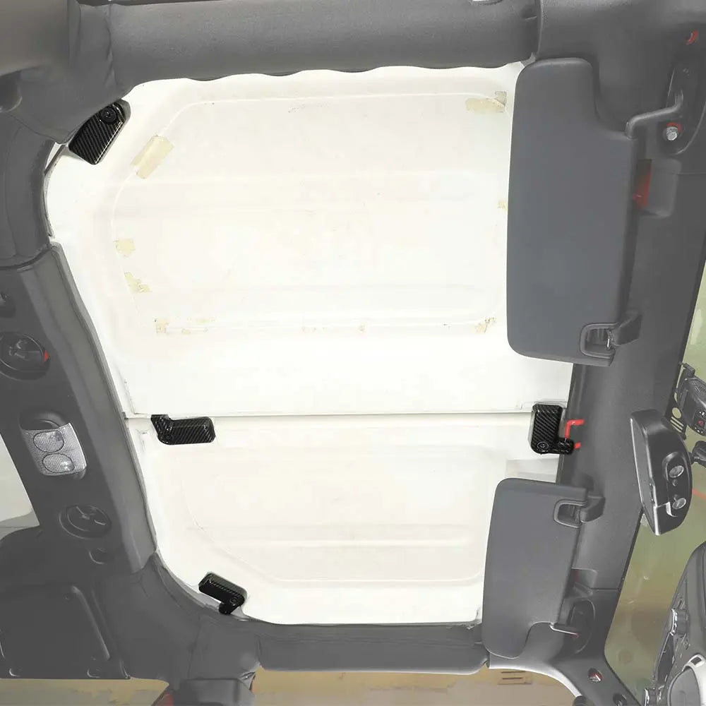 For 2007-2018 Jeep Wrangler JK 4 x Hardtop Release Roof Remove Handle Cover Trim ABS