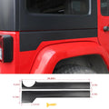 For 2007-2018 Jeep Wrangler JK 4Door Body Side Molding Sticker Cover Trim Carbon Fiber