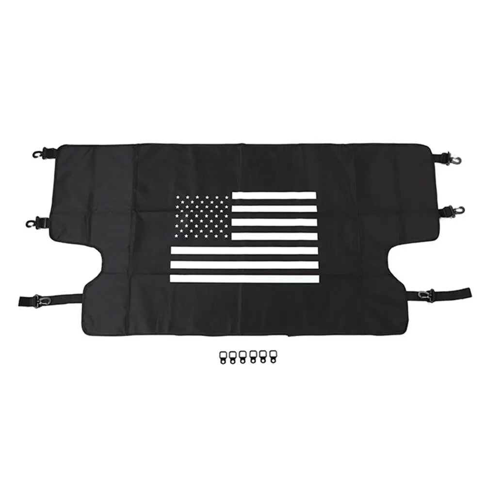 For 2007-2018 Jeep Wrangler JK 4Door Car Rear Trunk Shade Cargo Cover Curtain Black