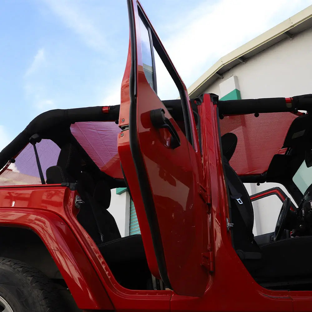 For 2007-2018 Jeep Wrangler JK 4Door Cargo Sun Screen Shade Insulation Net