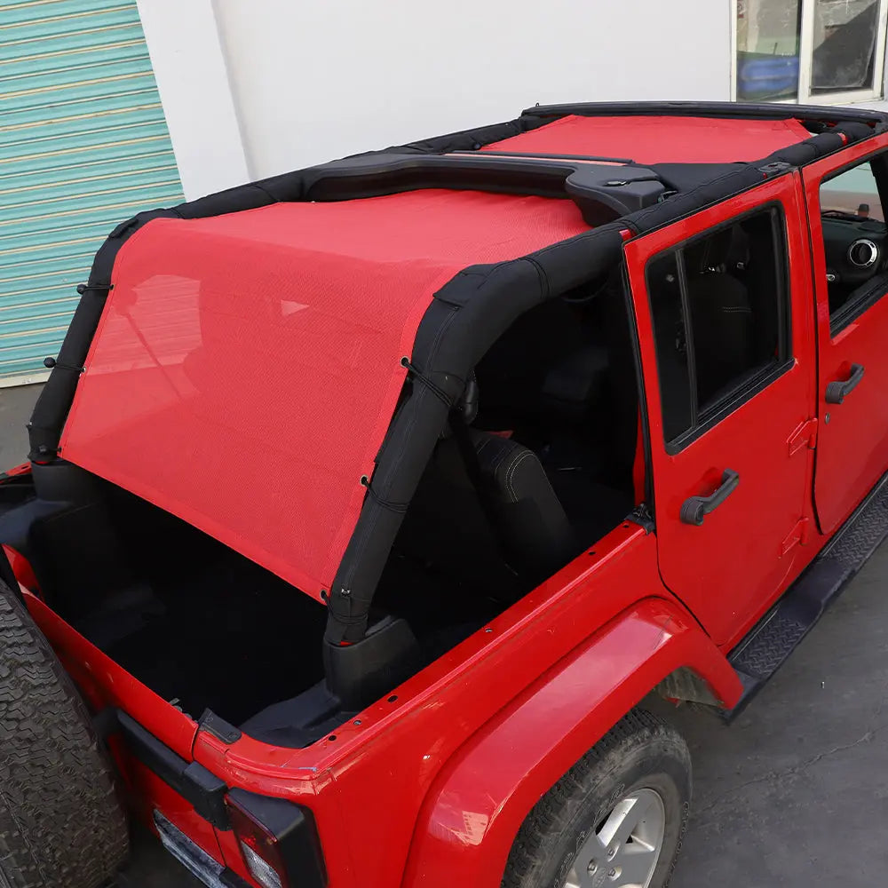 For 2007-2018 Jeep Wrangler JK 4Door Cargo Sun Screen Shade Insulation Net