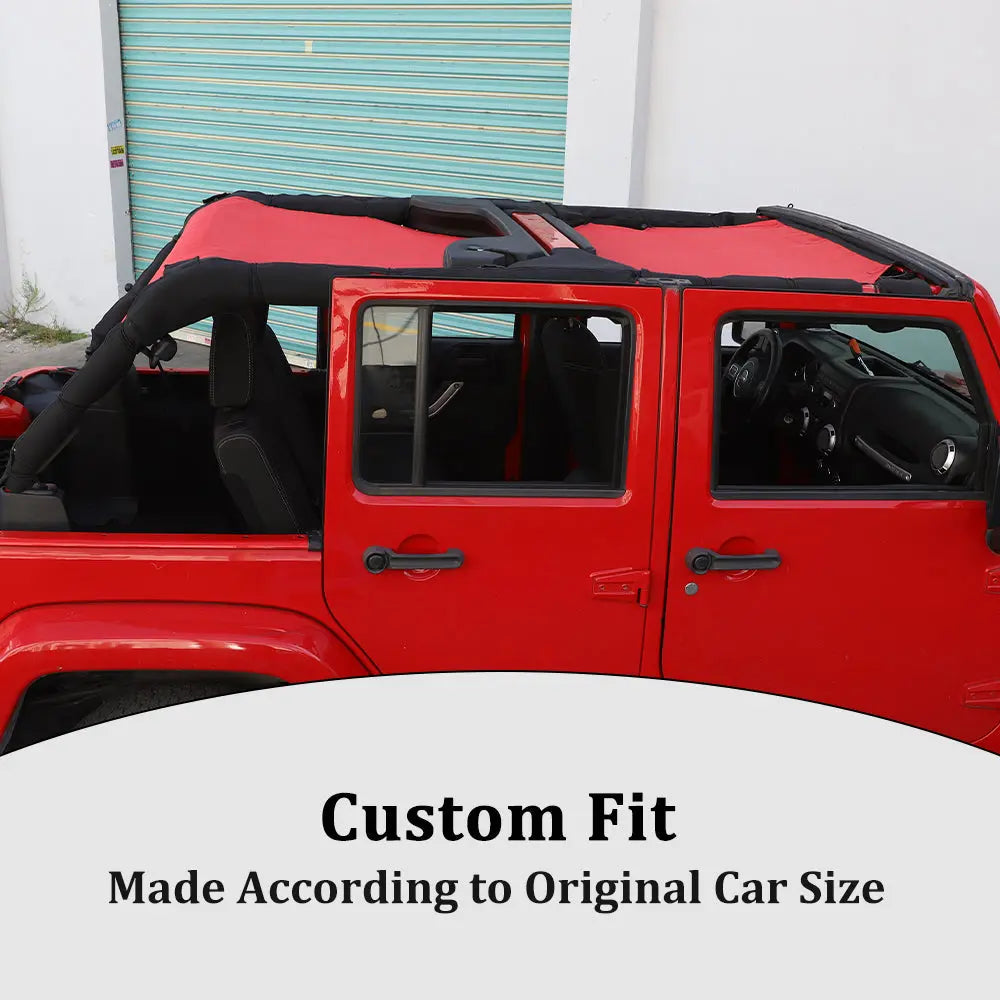For 2007-2018 Jeep Wrangler JK 4Door Cargo Sun Screen Shade Insulation Net