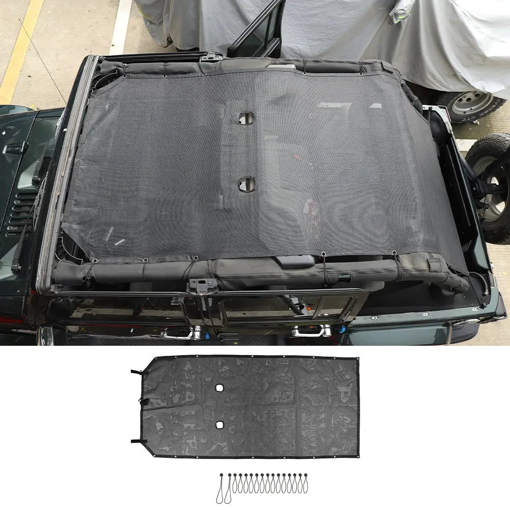 For 2007-2018 Jeep Wrangler JK 4Door Cargo Sun Screen Shade Insulation Net