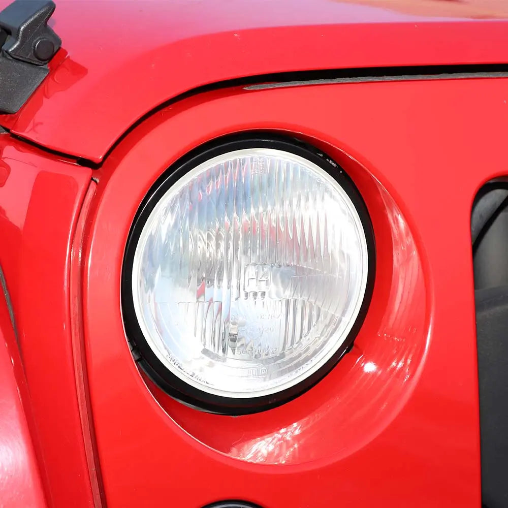 For 2007-2018 Jeep Wrangler JK 7'' Headlight Mounting Bracket Ring Trim Bezel