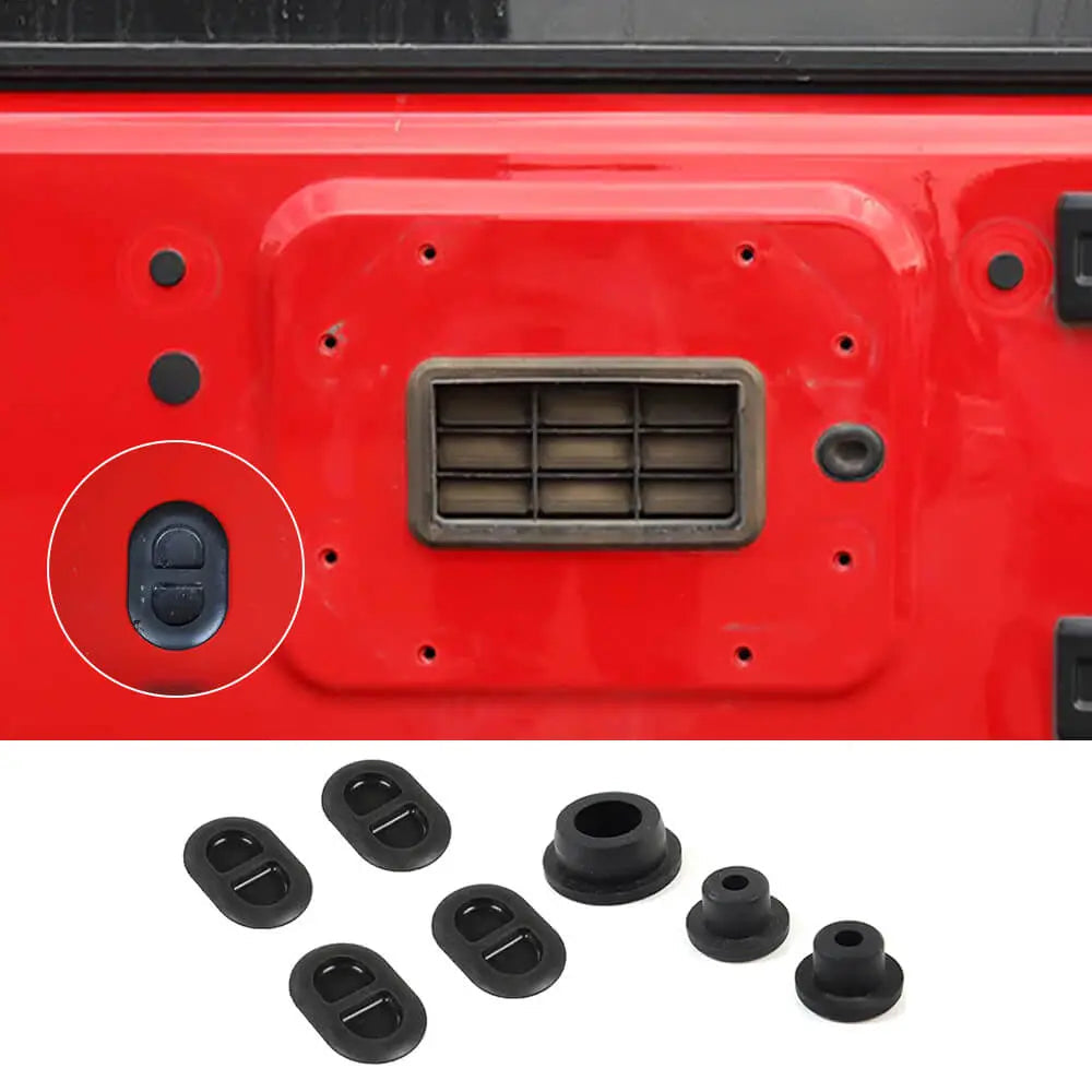 For 2007-2018 Jeep Wrangler JK 7x Tailgate Plugs Floor Drain Plugs Rubber Plugs