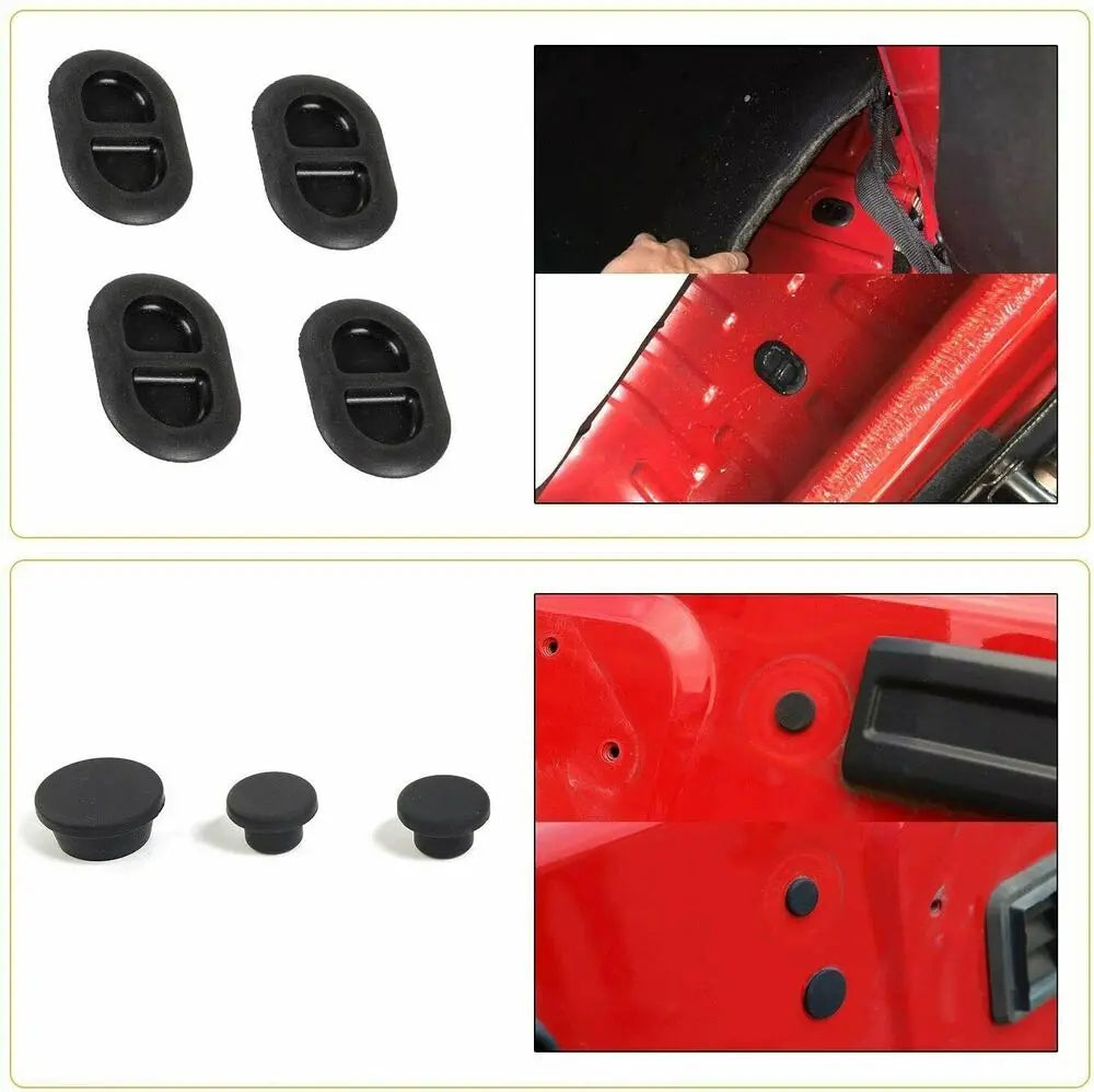 For 2007-2018 Jeep Wrangler JK 7x Tailgate Plugs Floor Drain Plugs Rubber Plugs