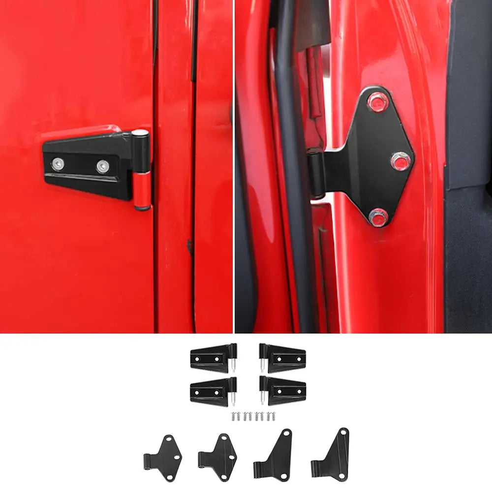For 2007-2018 Jeep Wrangler JK 8/16 x Powder Coat Door Hinges Replaced Car Parts 2/4-Door
