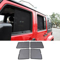 For 2007-2018 Jeep Wrangler JK Car Front & Rear Window SunShade Bug Insect Screen Mesh 4pcs