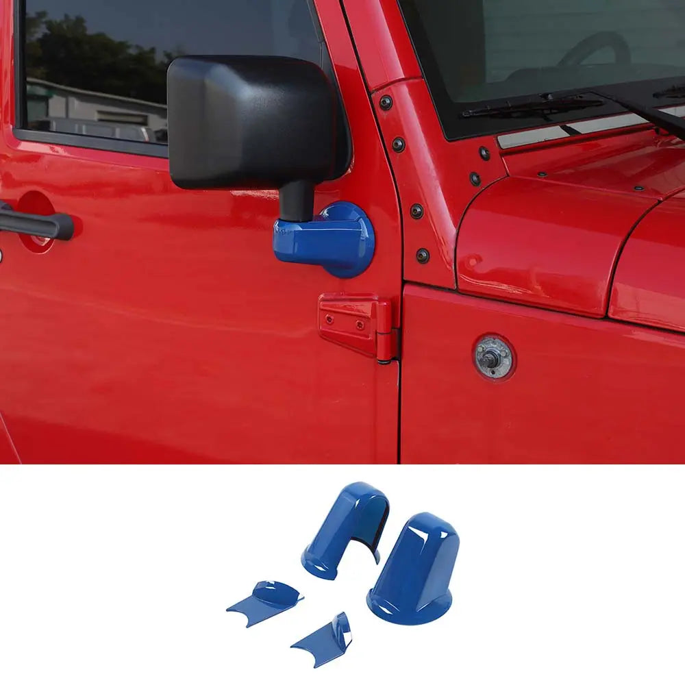 For 2007-2018 Jeep Wrangler JK Car Side Rearview Mirror Base Trim Cover Decor