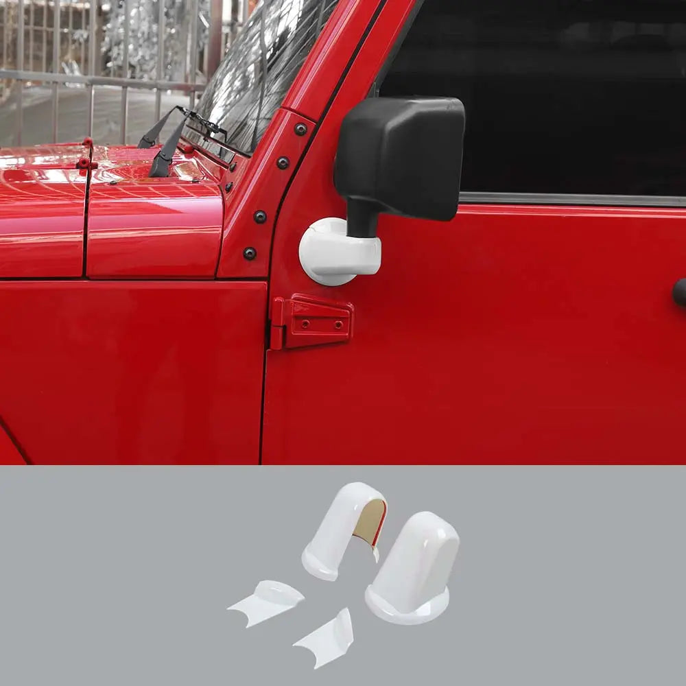 For 2007-2018 Jeep Wrangler JK Car Side Rearview Mirror Base Trim Cover Decor