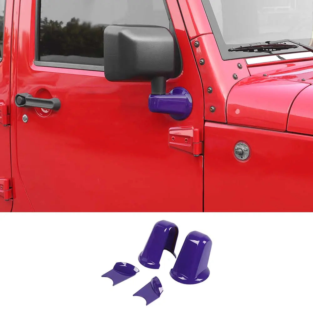 For 2007-2018 Jeep Wrangler JK Car Side Rearview Mirror Base Trim Cover Decor