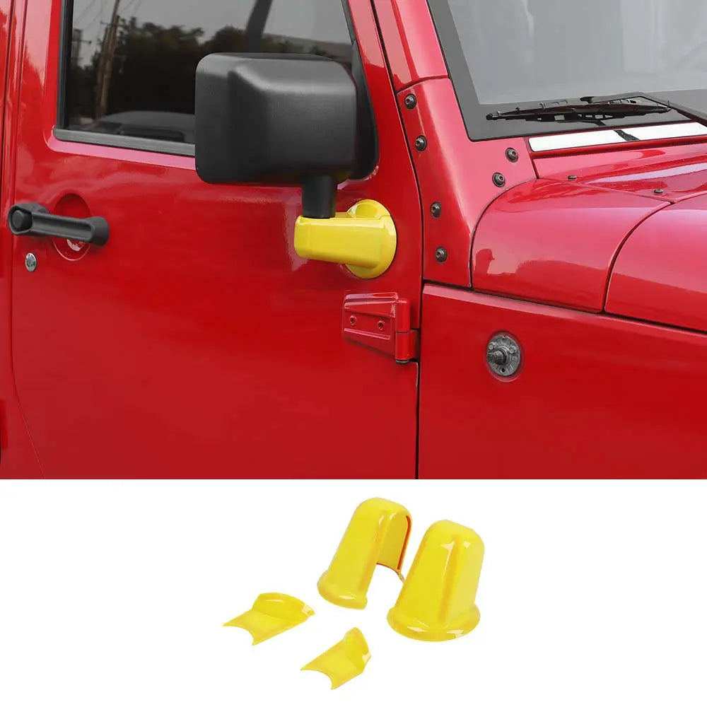 For 2007-2018 Jeep Wrangler JK Car Side Rearview Mirror Base Trim Cover Decor