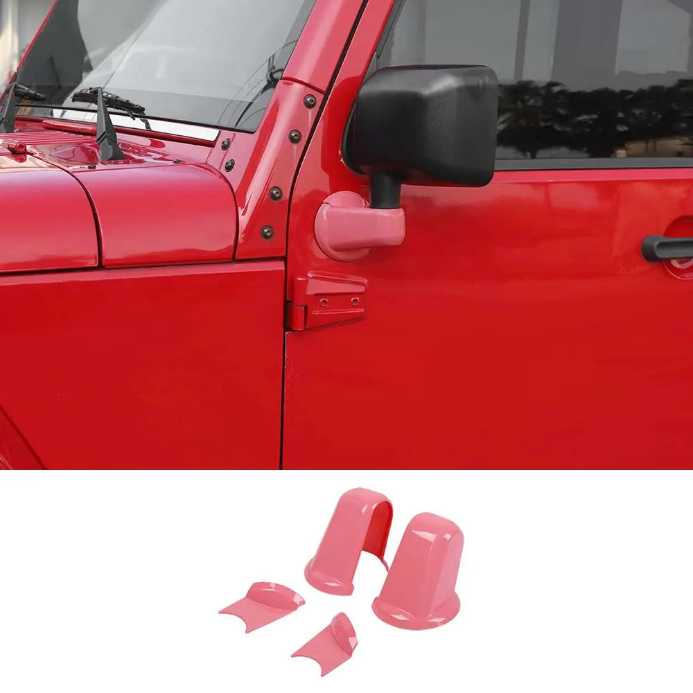 For 2007-2018 Jeep Wrangler JK Car Side Rearview Mirror Base Trim Cover Decor