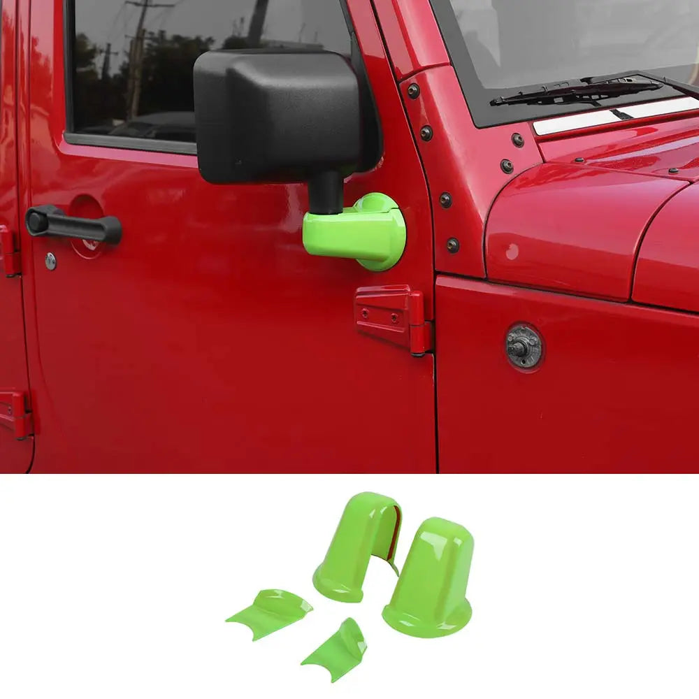 For 2007-2018 Jeep Wrangler JK Car Side Rearview Mirror Base Trim Cover Decor