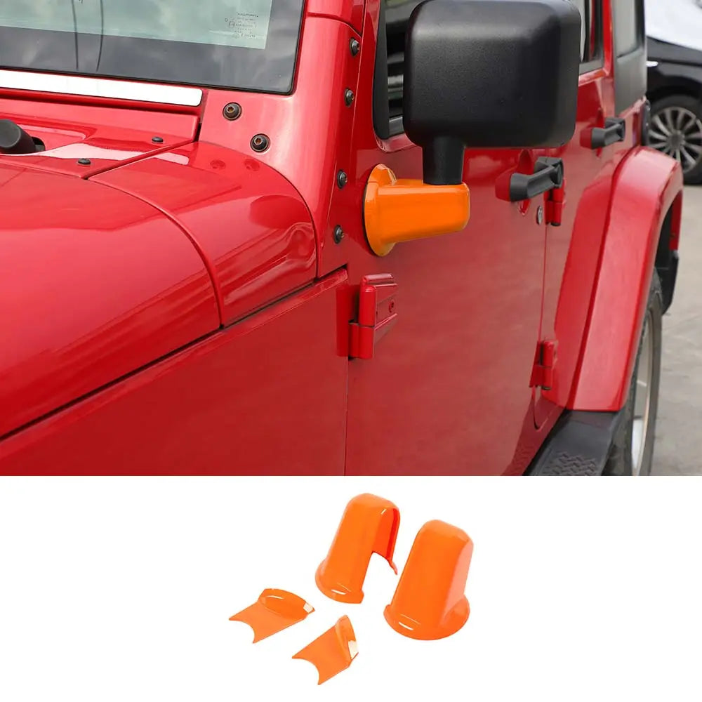 For 2007-2018 Jeep Wrangler JK Car Side Rearview Mirror Base Trim Cover Decor