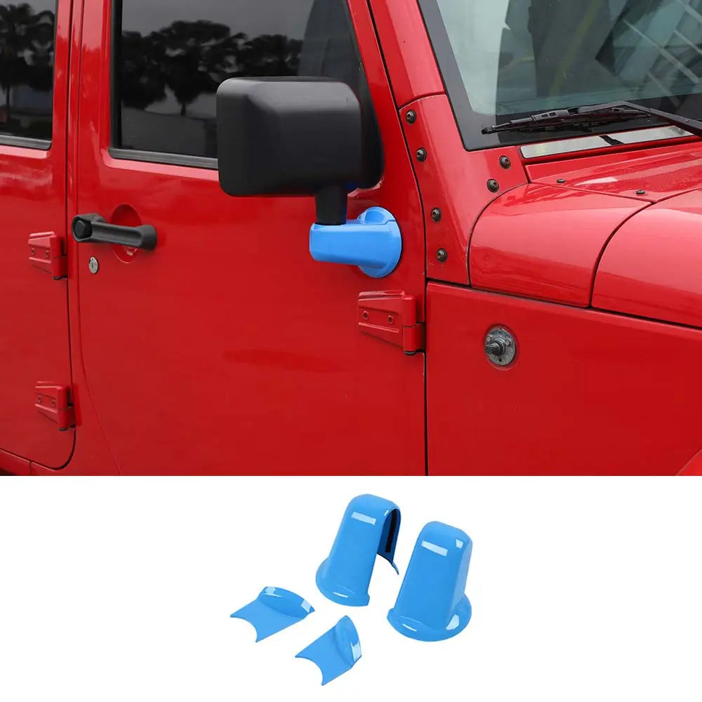 For 2007-2018 Jeep Wrangler JK Car Side Rearview Mirror Base Trim Cover Decor