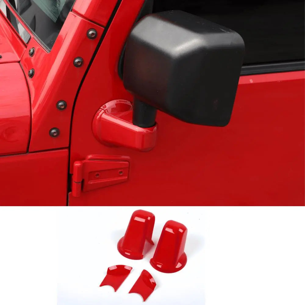 For 2007-2018 Jeep Wrangler JK Car Side Rearview Mirror Base Trim Cover Decor