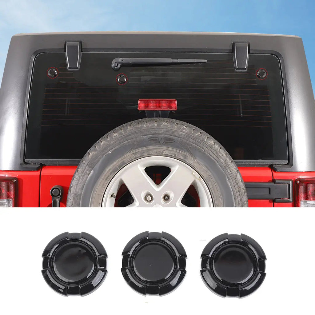 For 2007-2018 Jeep Wrangler JK Car Tailgate Glass Rear Window Cover Trim