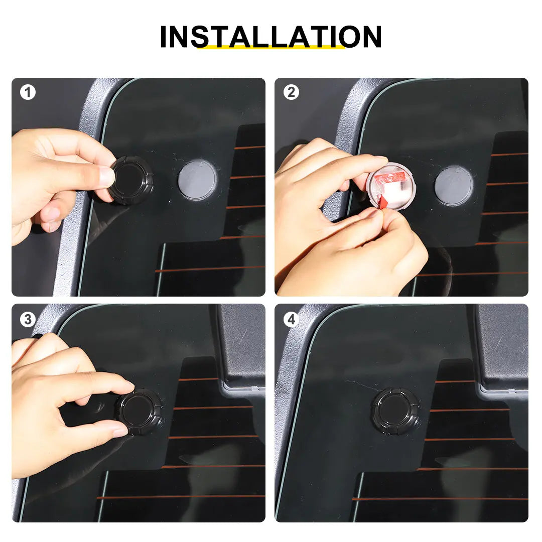 For 2007-2018 Jeep Wrangler JK Car Tailgate Glass Rear Window Cover Trim