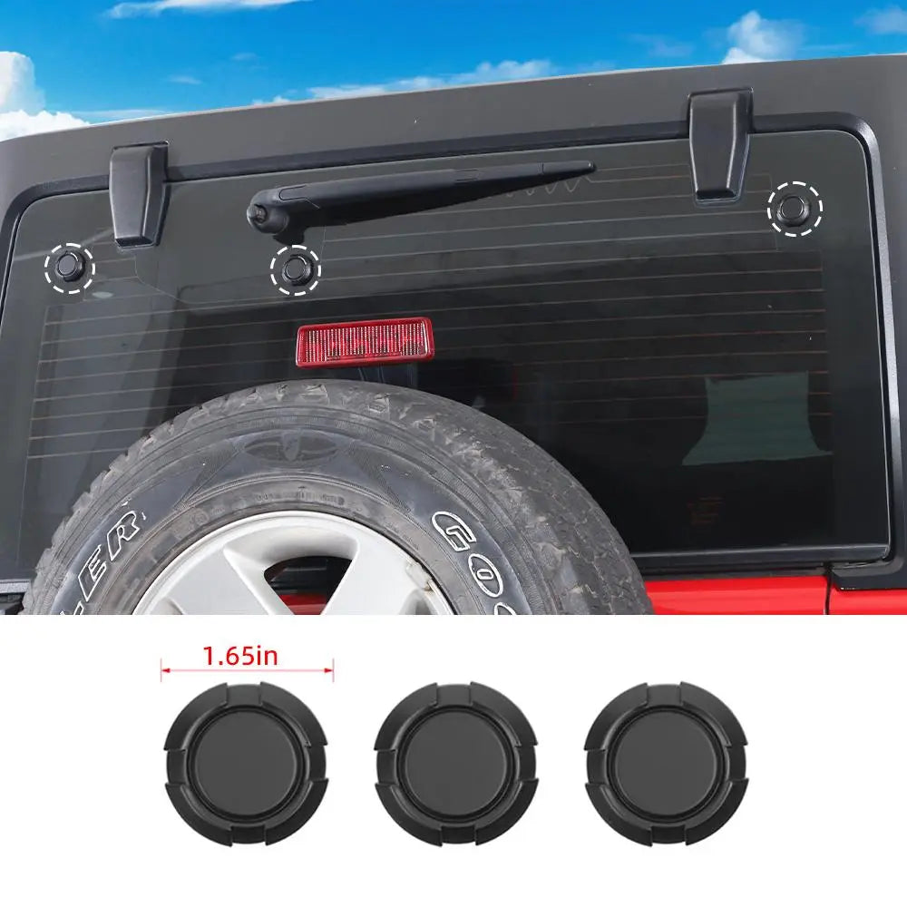 For 2007-2018 Jeep Wrangler JK Car Tailgate Glass Rear Window Cover Trim