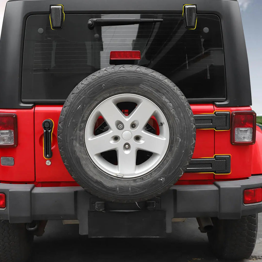 For 2007-2018 Jeep Wrangler JK 21 x Door Handle Hinge Cover Hood Rubber Head Cap Trim Cover Kit