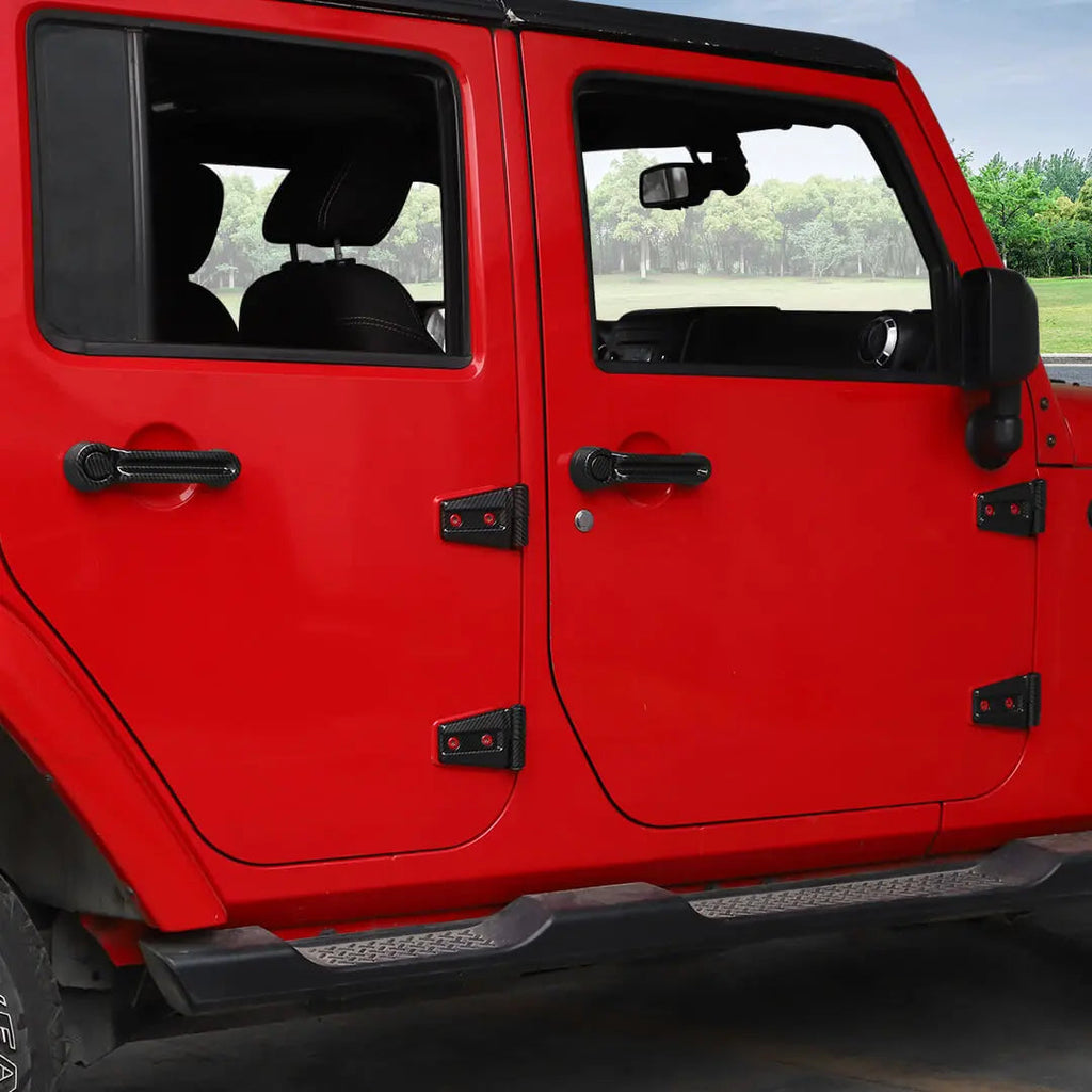 For 2007-2018 Jeep Wrangler JK 21 x Door Handle Hinge Cover Hood Rubber Head Cap Trim Cover Kit