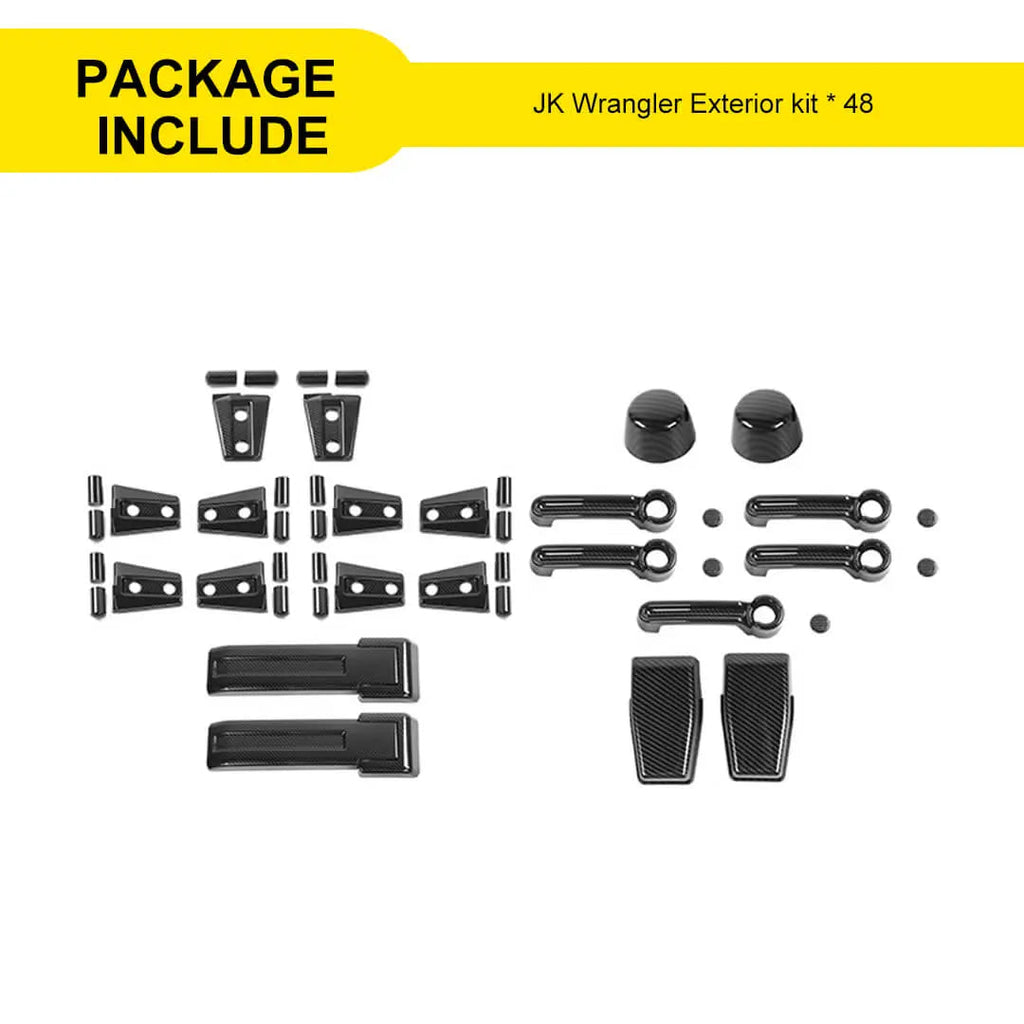 For 2007-2018 Jeep Wrangler JK 21 x Door Handle Hinge Cover Hood Rubber Head Cap Trim Cover Kit