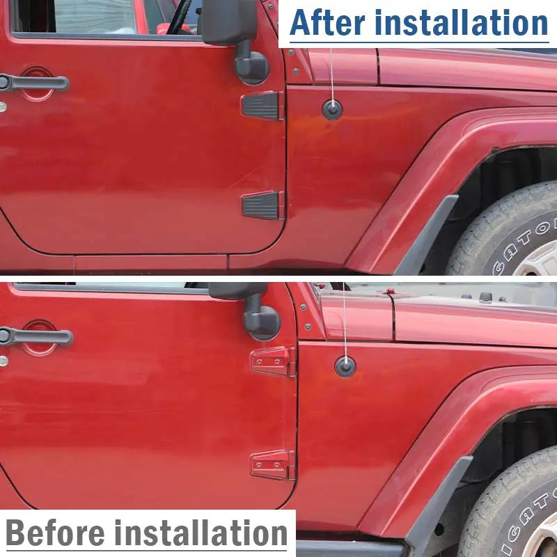 For 2007-2018 Jeep Wrangler JK Door Hinge cover Trim With USA Flag Pattern