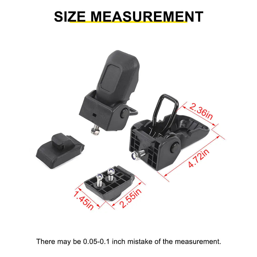 For 2007-2018 Jeep Wrangler JK Engine Hood Lock Catch Bracket Latches Buckle (2 pcs)