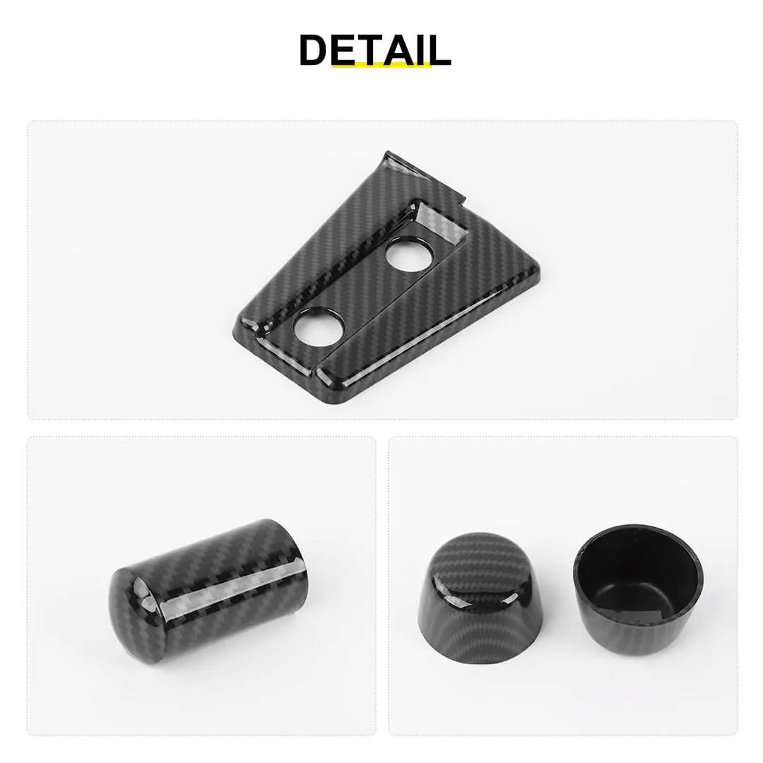 For 2007-2018 Jeep Wrangler JK Engine Hood Rubber Head Hood Hinge Cover Trim Kit (4 pcs)
