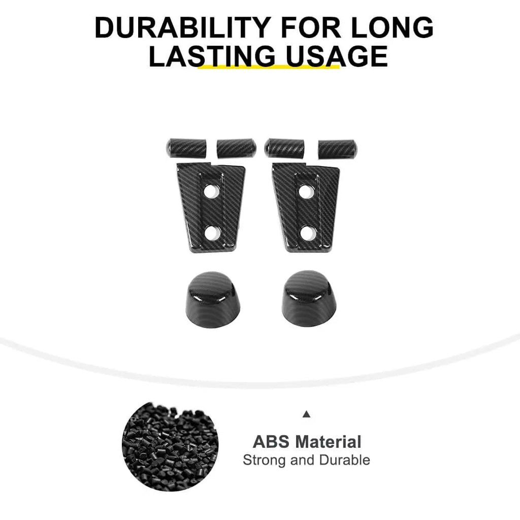 For 2007-2018 Jeep Wrangler JK Engine Hood Rubber Head Hood Hinge Cover Trim Kit (4 pcs)
